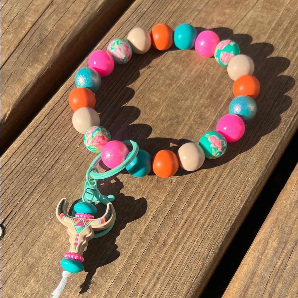 Vibrant Beaded keychain